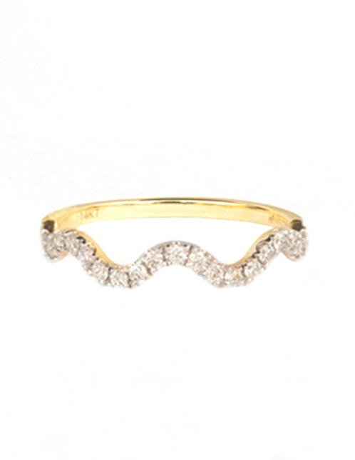 Anillo Afrodita 14 k de oro amarillo diamante brillante 1