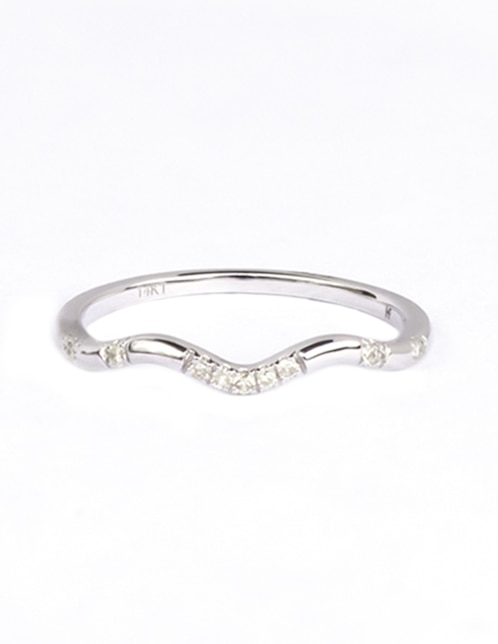 Anillo Acamas 14 k de oro blanco diamante brillante 1