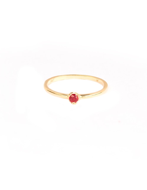 Anillo Ingrata Fortuna 14 k de oro rubí