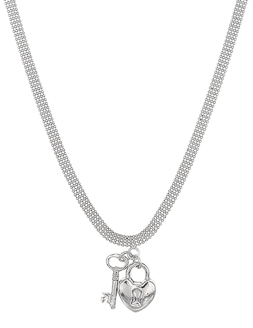 Collar de candado de plata P 925 1