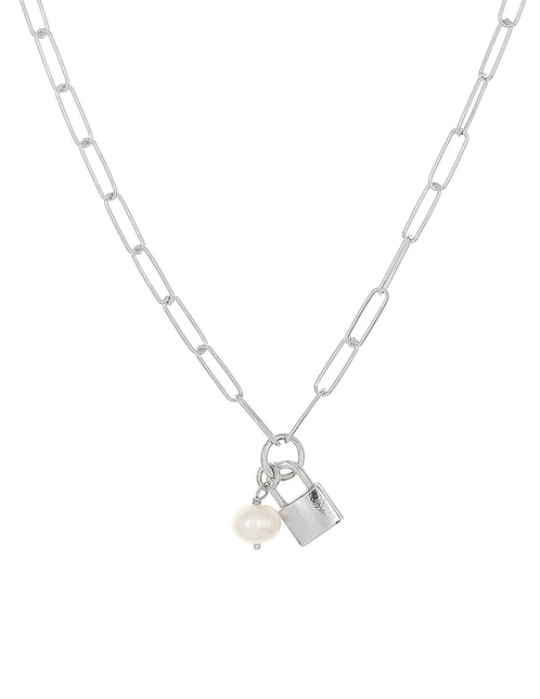 Collar de candado de plata P 925 1