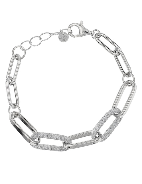 Pulsera Silvex Spa de plata con acabado pulido