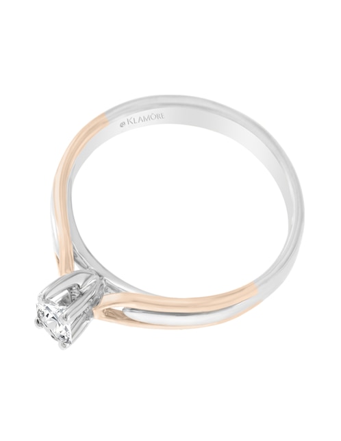 Solitario de oro blanco 14 k Fabianne diamante 1