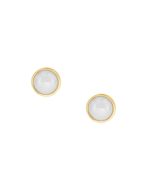 Aretes cortos Fianelli Diamond Perly de oro 14 k perla