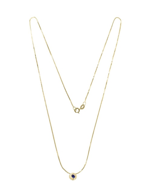 Colgante Y Dije circular nuvole de oro amarillo 14 K zafiro 1
