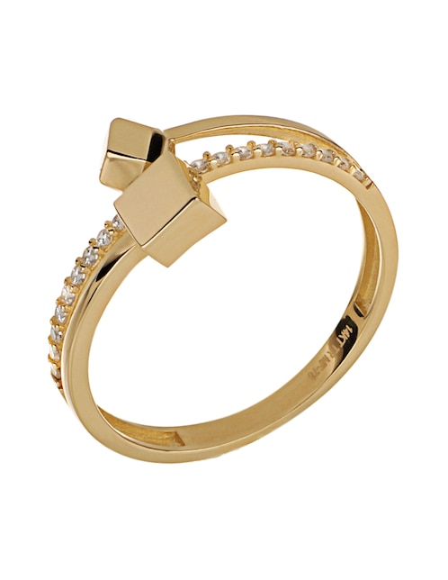 Anillo Dinasti 14 k de oro amarillo zirconia