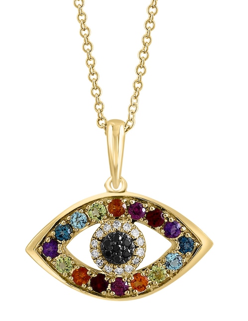 Collar de ojo Mosaic de oro 14 K 1