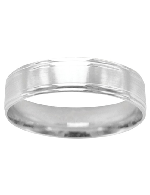 Argolla de oro blanco 14 k Nexo 1