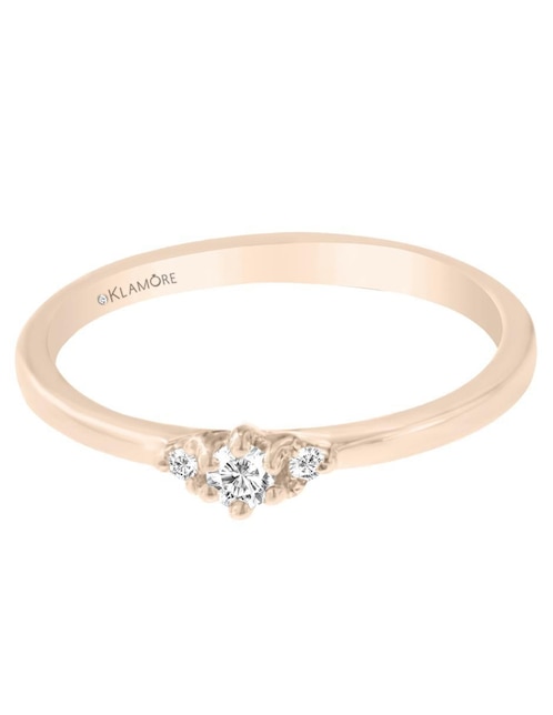 Solitario de oro 14 k Fahid diamante 1