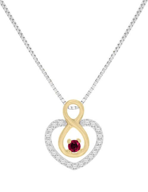 Colgante Y Dije de corazón Fascinare unión de oro 14 K diamante