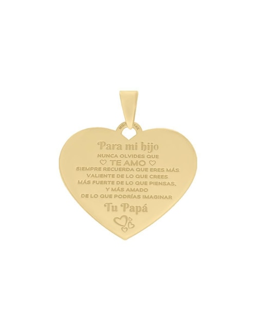 Dije de corazón Fianelli mensaje papá de oro 14 K