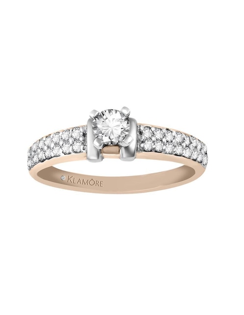 Solitario de oro 14 k Alezza diamante 1