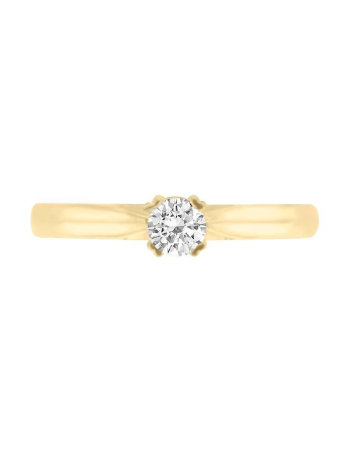 Solitario "de" oro 14 k klamore diamante