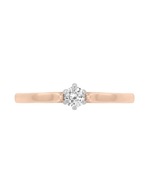 Solitario de oro 14 k Vanoni diamante 1