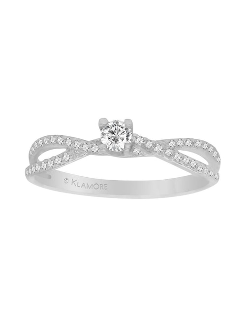 Solitario de oro 14 k Tiana diamante 1