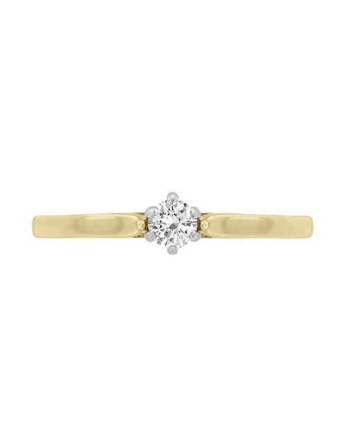 Solitario "de" oro 14 k klamore diamante