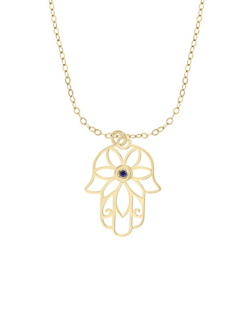Colgante Y Dije Fascinare jamsa de oro 14 K zafiro