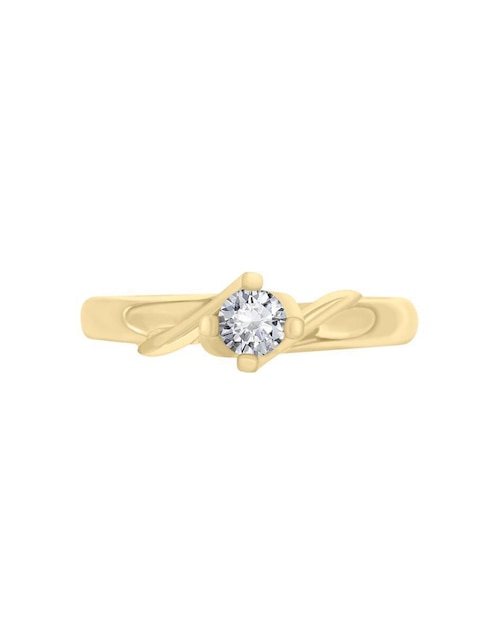 Solitario "de" oro 14 k klamore diamante