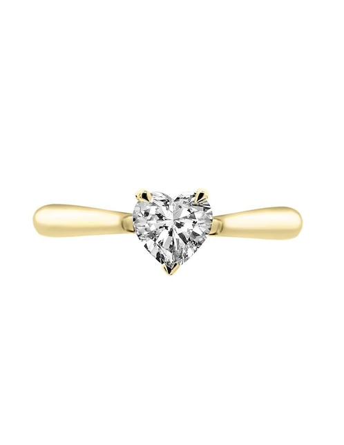 Solitario "de" oro 14 k klamore diamante