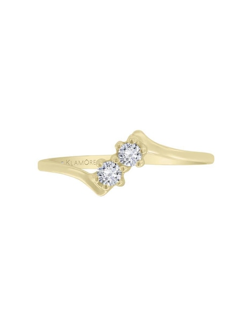 Solitario "de" oro 14 k klamore diamante