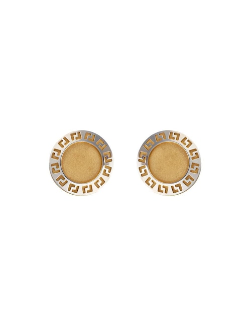 Broqueles redondos Giallo de oro amarillo 14 K con acabado espejo