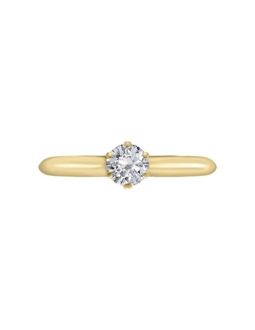 Solitario "de" oro 14 k klamore diamante