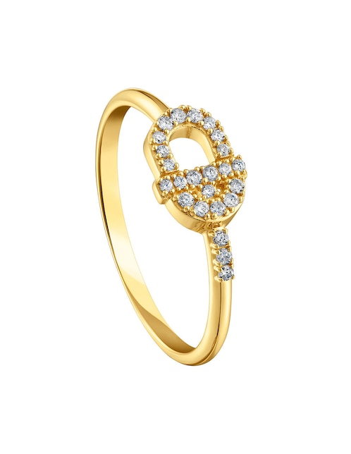 Anillo redondo Tous Manifesto de oro diamante pavé