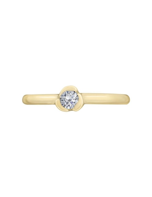 Solitario "de" oro 14 k klamore diamante