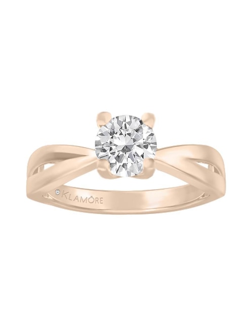Solitario de oro 14 k Solange diamante 1