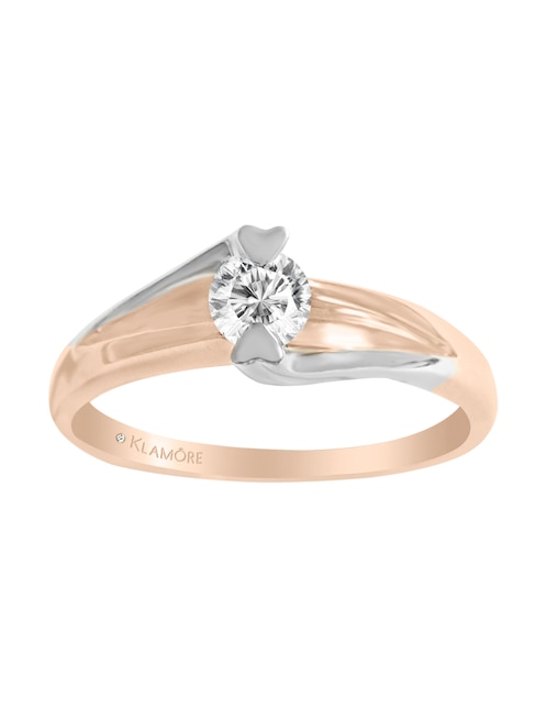 Solitario de oro 14 k Amadis diamante 1