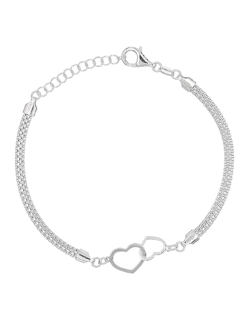 Pulsera de plata P 925 con acabado baño rodio 1