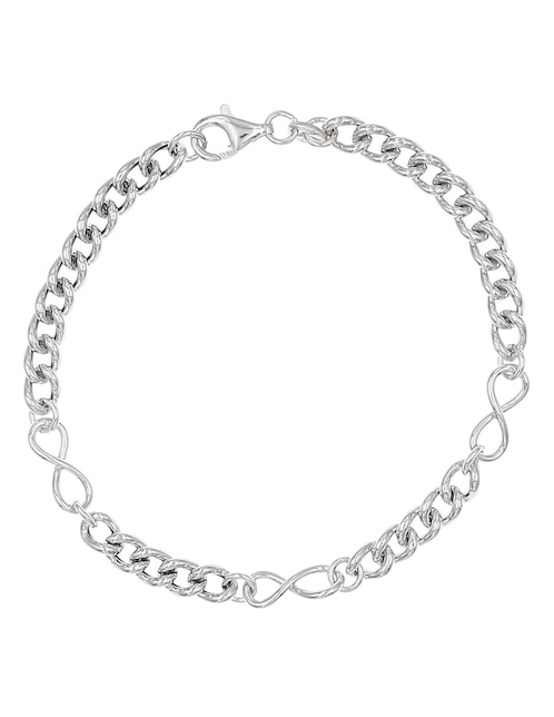 Brazalete de plata P 925 con acabado baño rodio 1