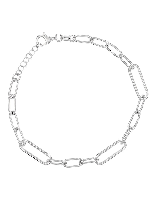 Brazalete de plata P 925 con acabado baño rodio 1