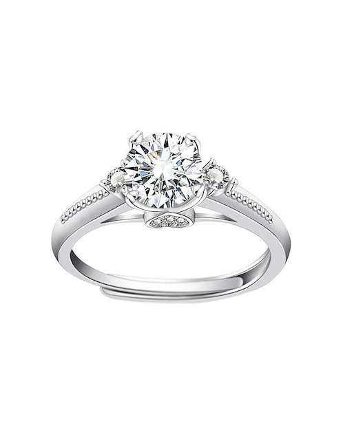 Anillo de compromiso Clepsidra zirconia
