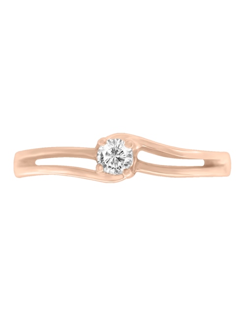 Solitario de oro 14 k Kavya diamante 1