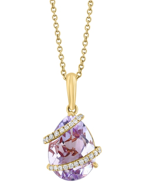 Collar de gota Viola de oro 14 K 1