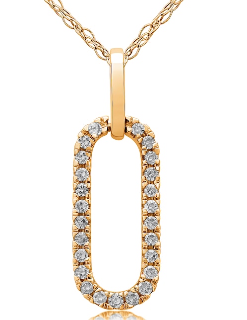 Collar ovalado de oro 14 K 1