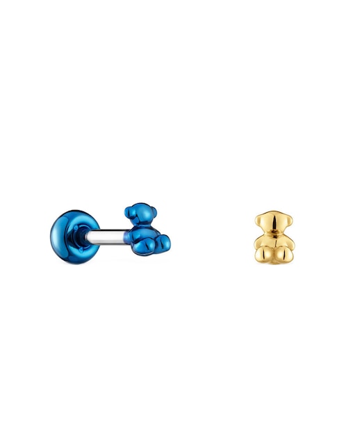 Aretes de aro de oso Tous Bold Bear con acabado brillante
