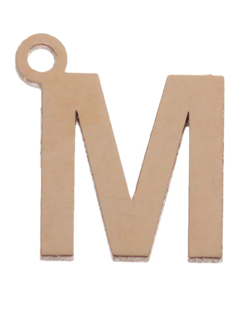 Charm de letra m de oro 14 K 1