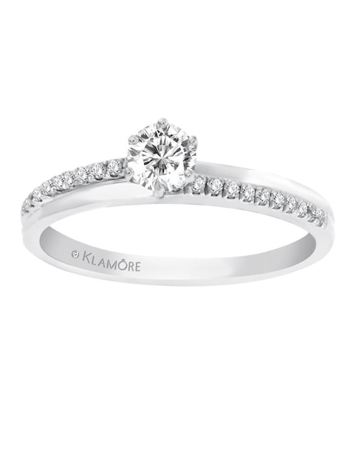 Solitario de oro 14 k Lina diamante 1