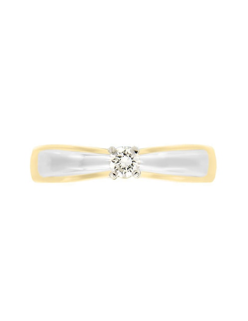 Solitario "de" oro 14 k klamore diamante