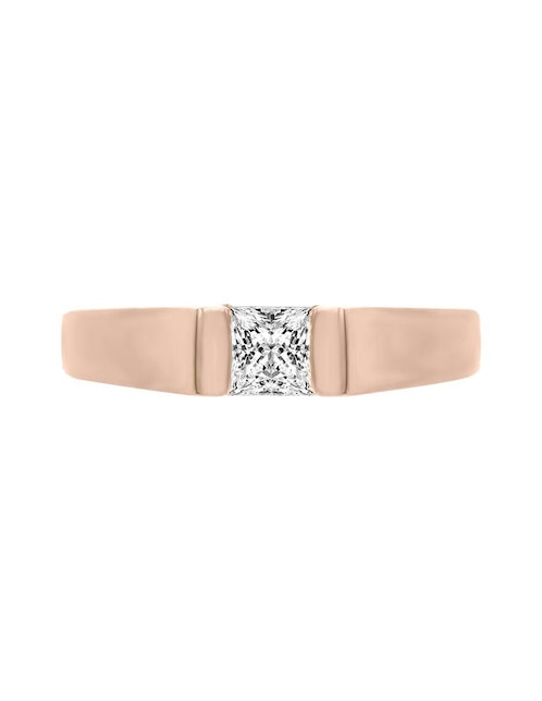 Solitario de oro 14 k Mila diamante 1