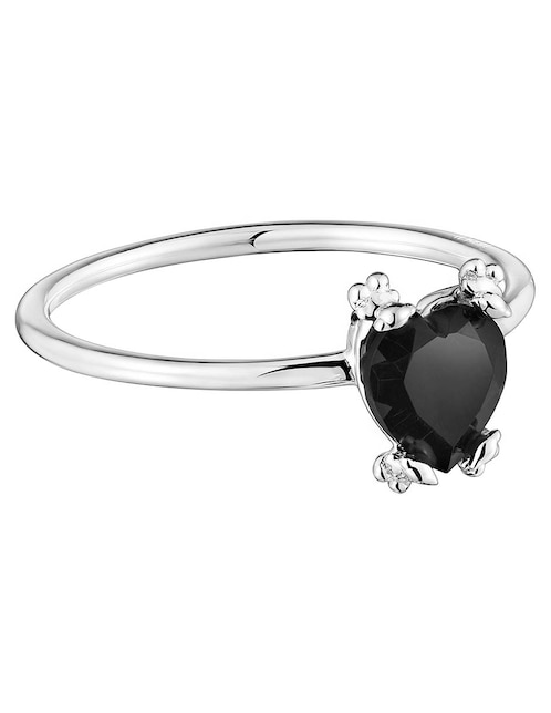 Anillo de corazón Tous Color Pills P 925 de plata ónix brillante