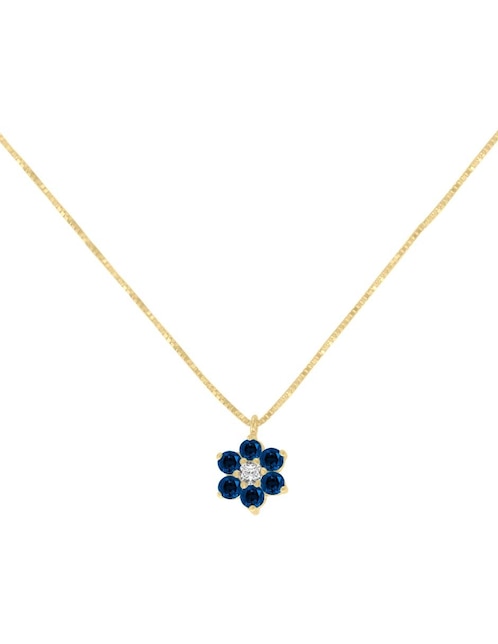 Colgante Y Dije de flor Fascinare orial de oro amarillo 14 K