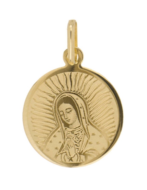 Medalla de Virgen de Guadalupe Dinasti de oro 14 k
