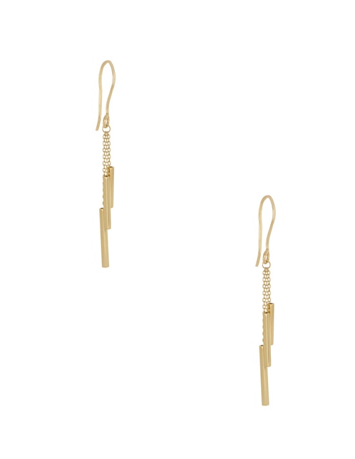 Aretes de oro amarillo 14 K con acabado brillante 1