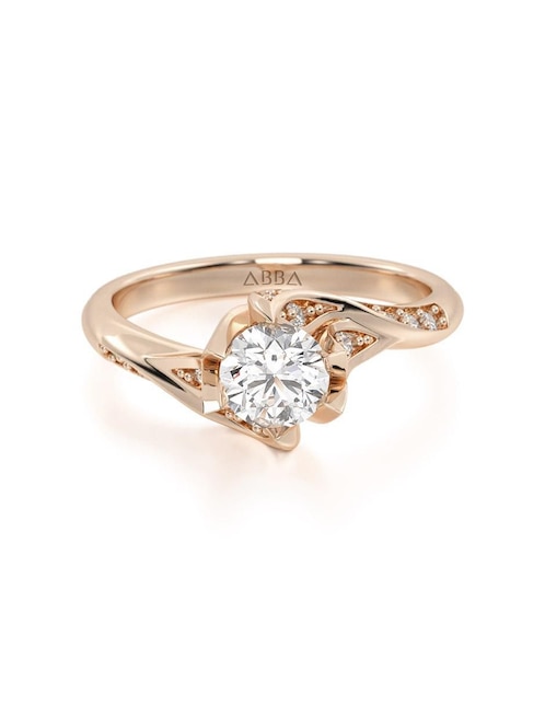 Anillo de compromiso de oro 14 k 1