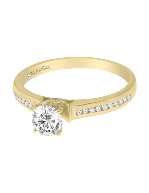 Solitario de oro 2025 14k klamore diamante