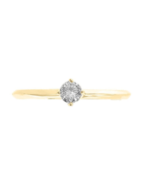 Solitario "de" oro 14 k klamore diamante