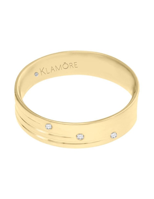 Argolla "de" oro 14 k klamore diamante